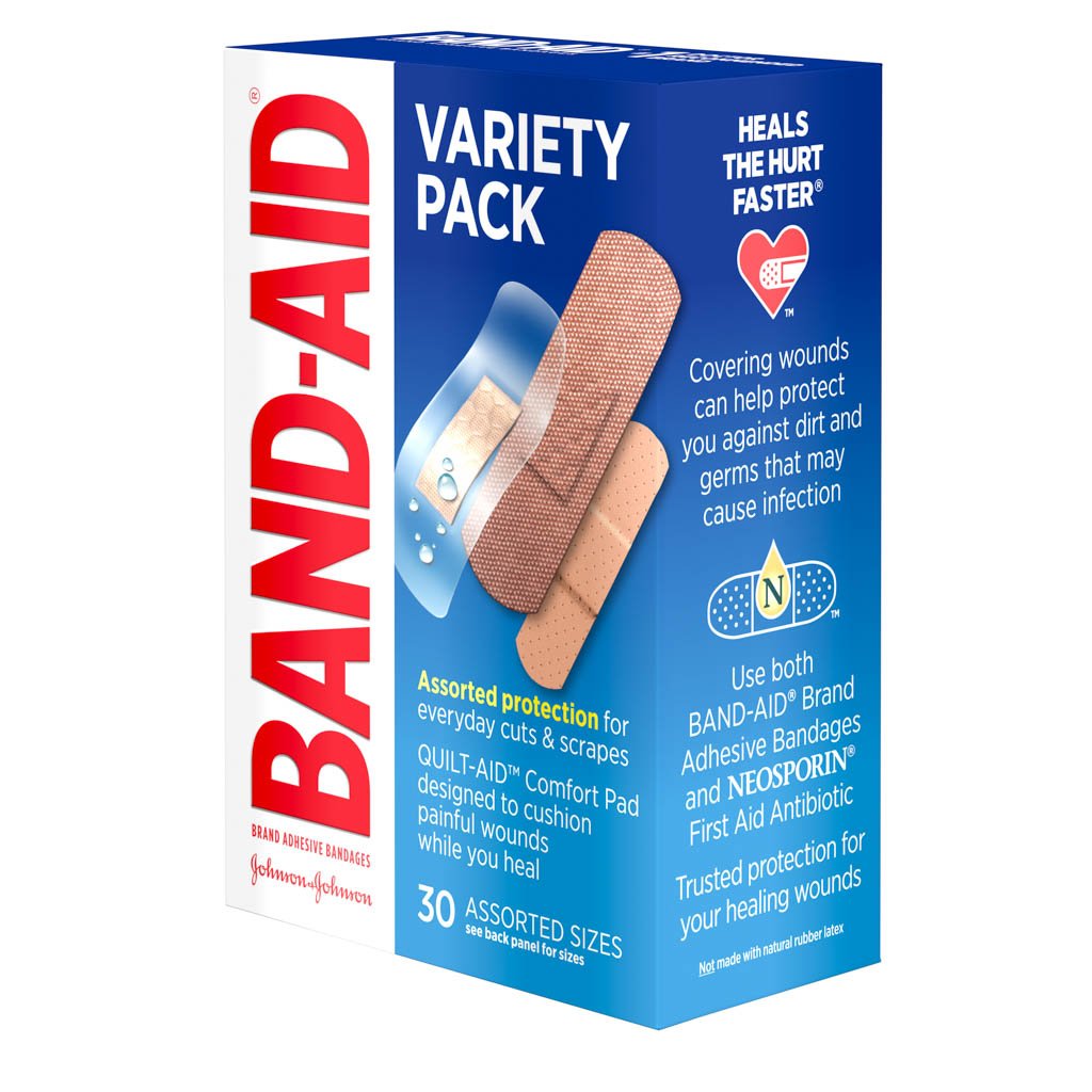 Active Lifestyle Adhesive Bandages, Variety Pack, 30 Ct ...