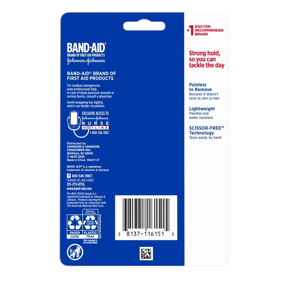 Band-Aid Hurt-Free Wrap Medium 2 in, 1Each (Pack of 1)