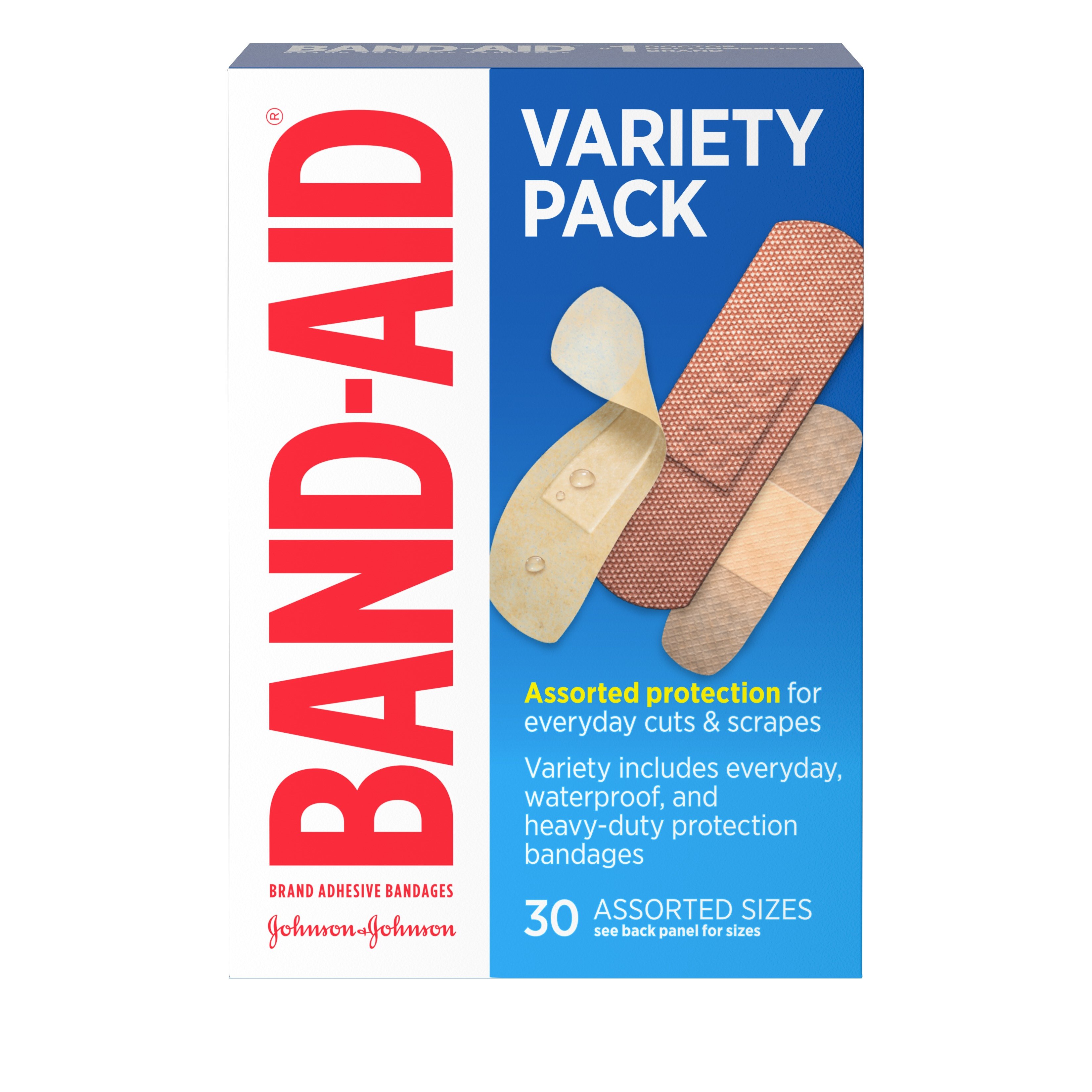 Band Aid Variety Pack Wet Flex/Sheer Assorted Size JOJ4711 280/BX 