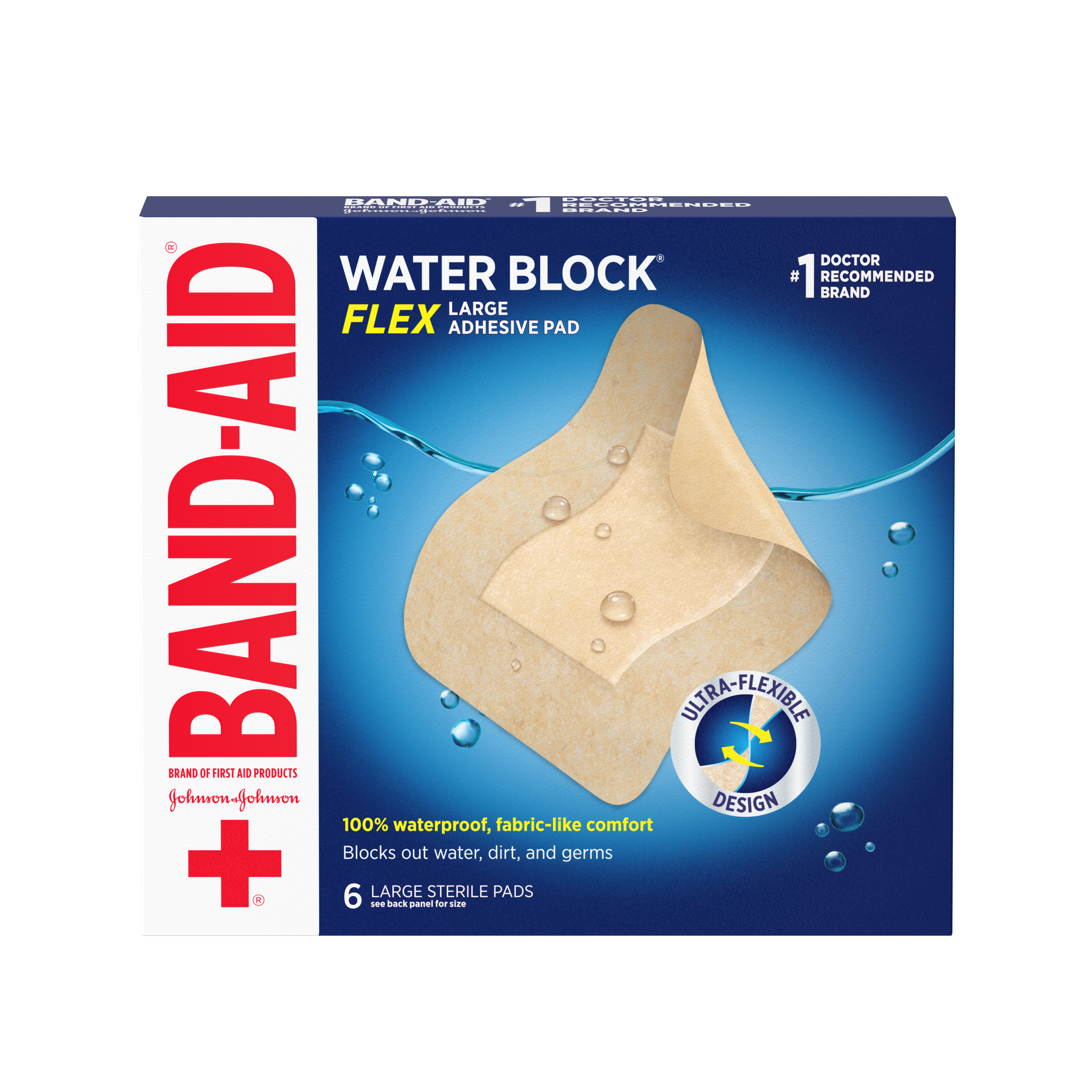 WATER BLOCK® Large Flex Waterproof Adhesive Pads