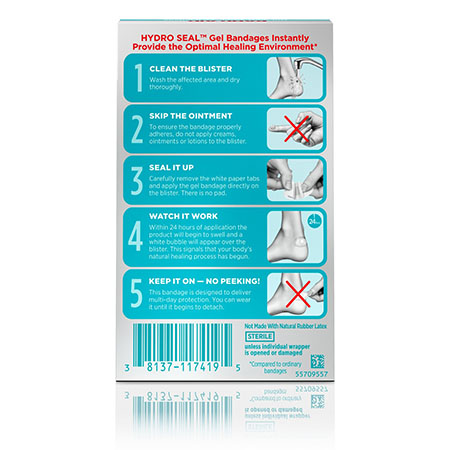 Band-Aid Hydro Seal Blister Heels Adhesive Bandages 6ct – BevMo!