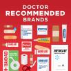 Each first Aid Kit is full of doctor-recommended brands, including Band-Aid, Tylenol, & Neosporin