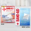 Old vs new look of BAND-AID® Brand Waterproof Wound Protector for Shower Medium Bandage Cover