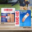 Old vs new look of BAND-AID® Brand TRU-STAY™ Plastic Bandages