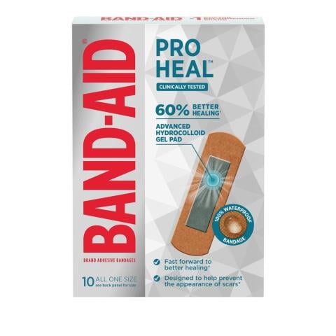BAND-AID(R) Brand Pro Heal, All One Size, 10 count, front of pack