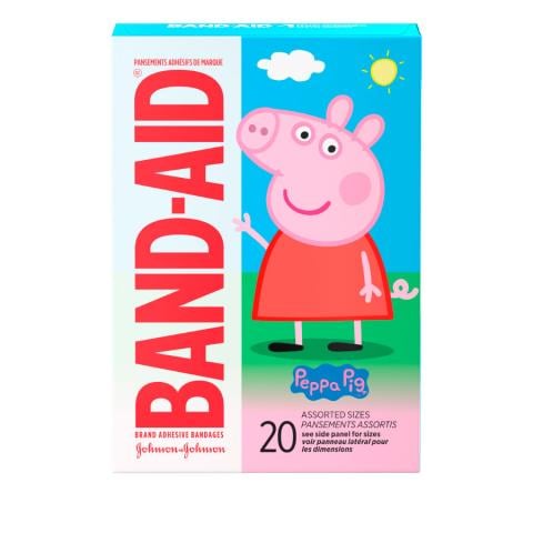 BAND-AID® Brand Peppa Pig Bandages, 20ct Front of Pack