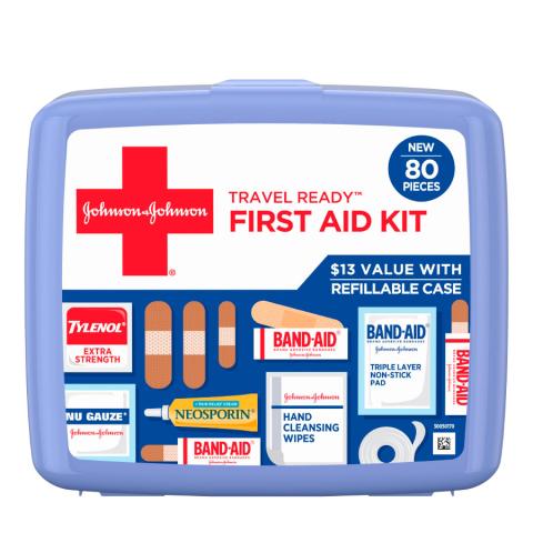 BAND-AID® Brand First Aid Kit, 80 count Front of Pack