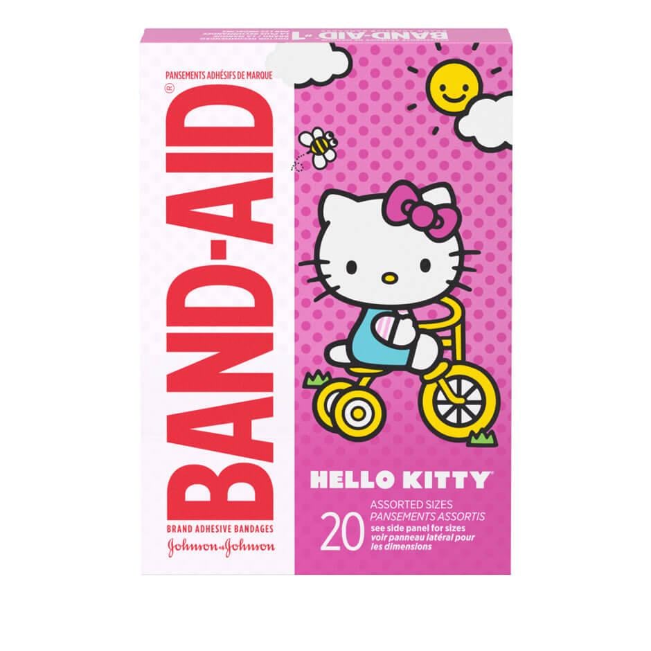 Band-Aid Brand Adhesive Bandages, featuring Hello Kitty, front of pack 2