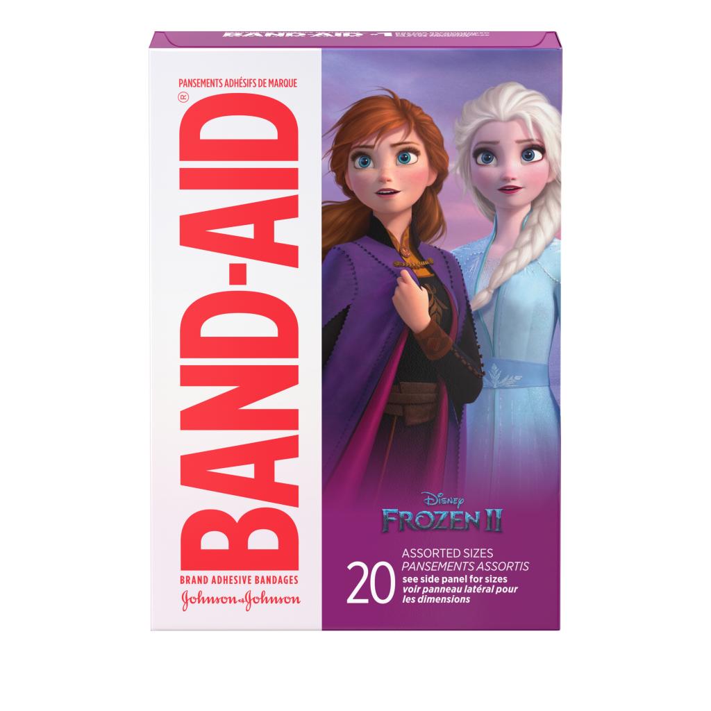 BAND-AID® Brand Adhesive Bandages, featuring Disney Frozen, 20ct Back of Pack