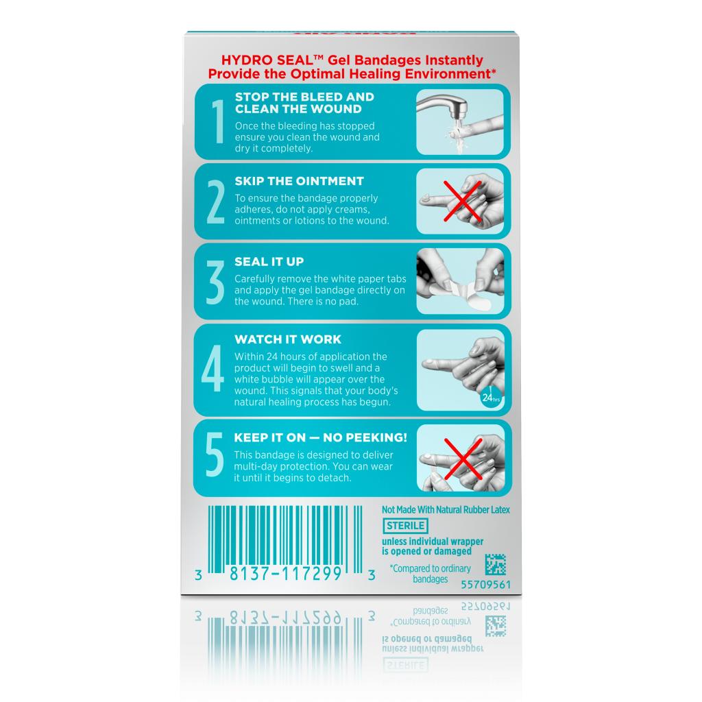 BAND-AID® Brand HYDRO SEAL® Hydrocolloid Gel All Purpose Bandages image 2