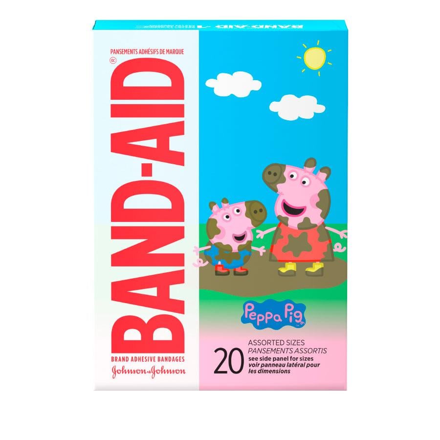 BAND-AID® Brand Peppa Pig Bandages, 20ct Back of Pack