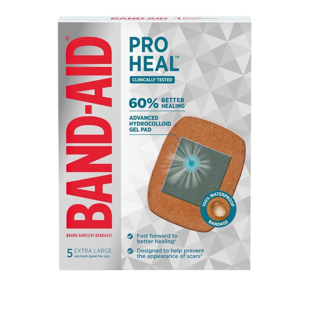 BAND-AID(R) Brand Pro Heal, Extra large, 5 count, front of pack