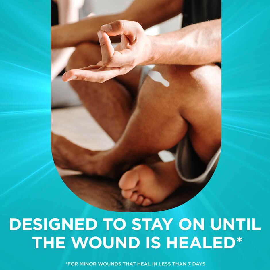 Band-Aid Hydro Seal Hydrocolloid Bandages are designed to stay on until your wound is healed