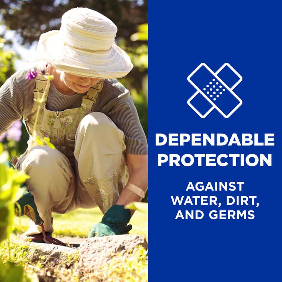Dependable protection against water, dirst, and germs