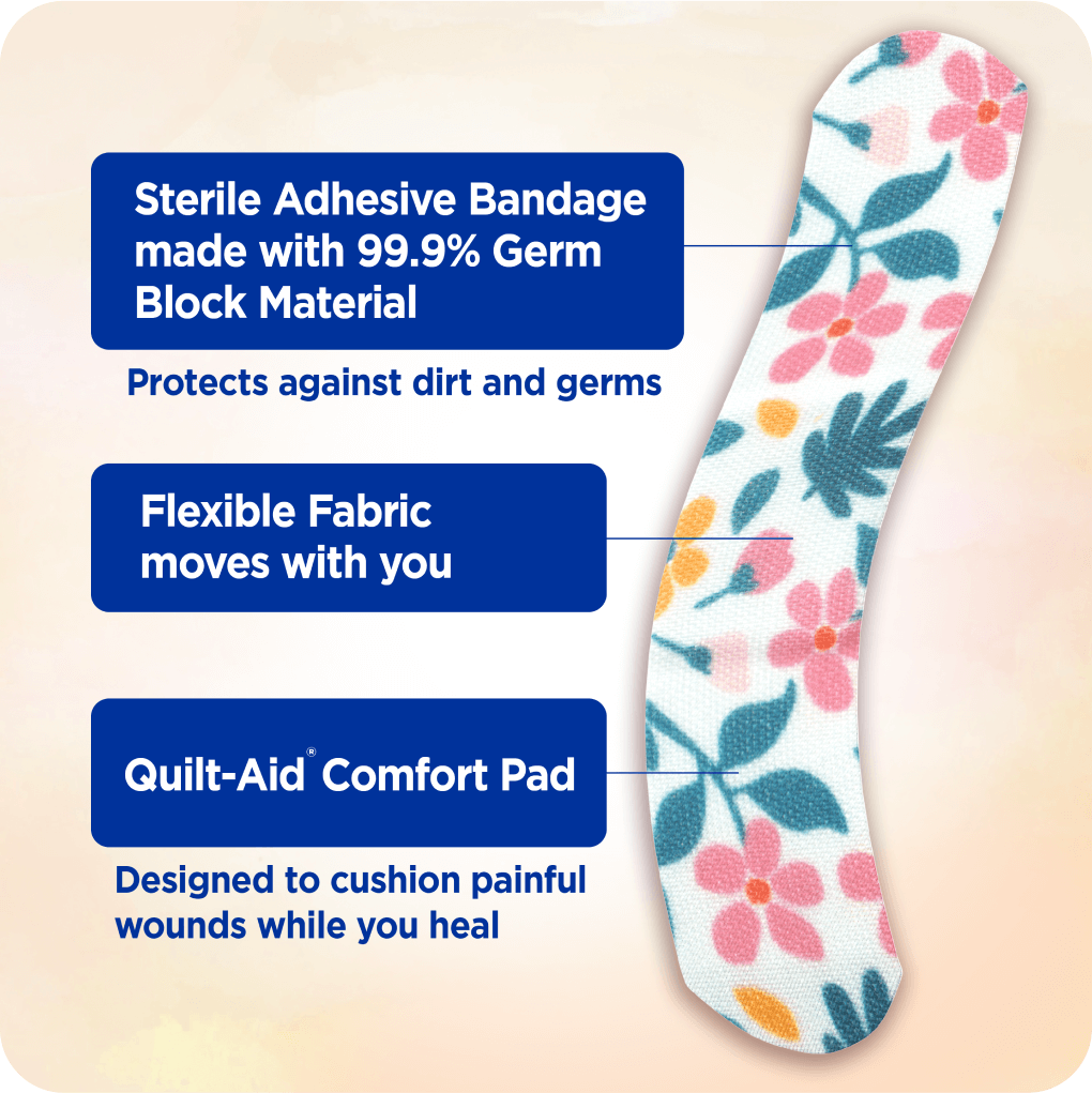 Our unique limited edition BAND-AID® Brand Bandages feature everything you love about our Flexible Fabric bandages, like fabric that moves with you!