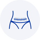 C-section incision icon