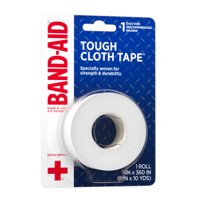 BAND-AID® Brand of First Aid Products TOUGH CLOTH TAPE™ Product Packaging
